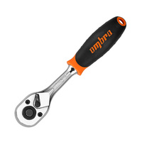 Трещотка 1/4" 48 зубцов обрезиненная ручка OMBRA 281403
