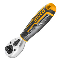 Трещотка 1/4"DR х 3/8"DR 72 зубца, 140мм INGCO