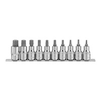 Набор насадок 10пр. 1/2"DR с вставками-битами TORX T20-T70 55мм OMBRA 912910