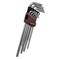 Ключи торцевые Т-TORX  9шт. Т10-Т50 удлиненные с отверстием THORVIK TTKL9S