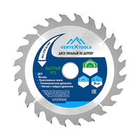 Диск пильный по дереву 185х22/20х24Т VERTEXTOOLS