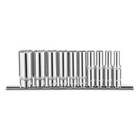 Набор головок 14 пр. 1/4", 3/8", 1/2"DR внешний TORX (Е) Е4-Е24 на держателе OMBRA 912614