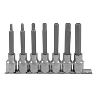 Набор насадок  7пр. 1/2"DR с вставками-битами 6гр. Н4-Н10 100мм OMBRA 921207