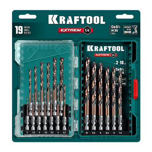 Набор сверл по металлу KRAFTOOL 29652-Н19