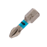 Бита РZ 2х 25мм 1/4" S2 TORSION GROSS для ударных шуруповертов