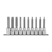 Набор насадок 10пр. 1/2"DR с вставками-битами TORX T20-T70 100мм OMBRA 921910
