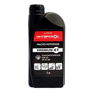 Масло 4Т полусинтетическое ИНТЕРСКОЛ 10W-30 1l 90101.003