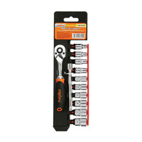 Набор головок 12 пр. 1/4"DR 4-13мм + трещотка OMBRA 911412